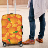 Orange Pattern background Luggage Covers