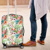 Flamingo Flower Leaves Pattern Luggage Covers