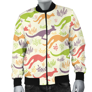 Colorful Kangaroo Pattern Men Bomber Jacket