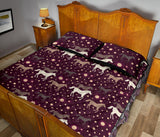 Horse Pattern Background Quilt Bed Set