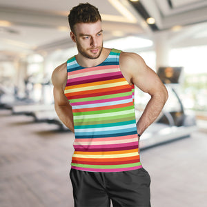 Rainbow Pattern Men Tank Top