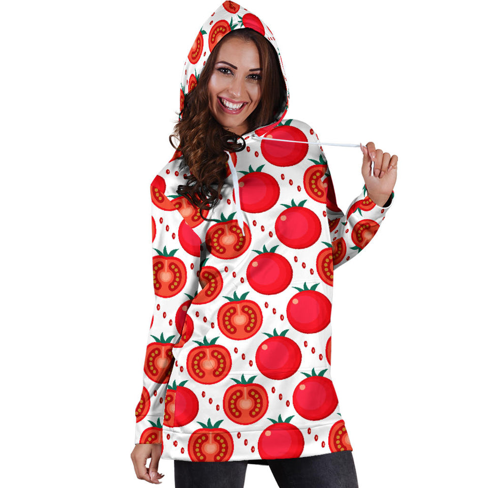 Tomato Pattern Women Hoodie Dress