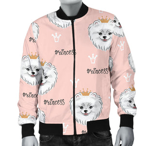 Pomeranian Pattern Men Bomber Jacket