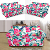 Watermelon Flower Pattern Loveseat Couch Slipcover