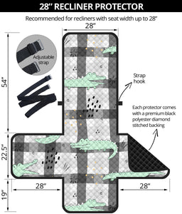 Crocodile Pattern Stripe background Recliner Cover Protector