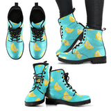 Lemon Theme Pattern Leather Boots