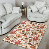 Hand Drawn Cake Pattern Area Rug