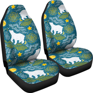 Polar Bear Pattern Universal Fit Car Seat Covers