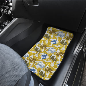 Greyhound Pattern Print Design 02 Front Car Mats