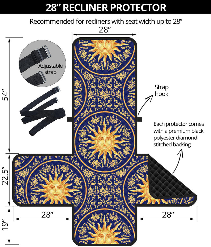 Sun Pattern Recliner Cover Protector