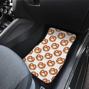 Pretzels Pattern Print Design 03 Front and Back Car Mats