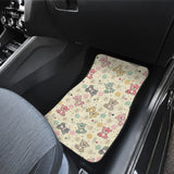 Teddy Bear Pattern Print Design 05 Front and Back Car Mats