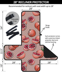 Grapefruit Pattern Background Recliner Cover Protector
