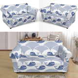 Whale Pattern Loveseat Couch Slipcover