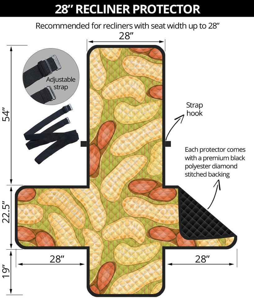 Peanut Pattern Theme Recliner Cover Protector