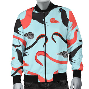 Sea Lion Pattern Theme Men Bomber Jacket