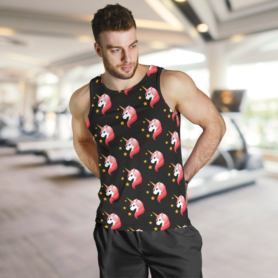 Unicorn Star Pattern Men Tank Top