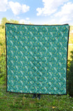 Swordfish Pattern Print Design 04 Premium Quilt