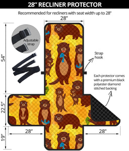 Otter Pattern Recliner Cover Protector