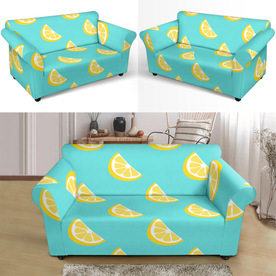 Lemon Theme Pattern Loveseat Couch Slipcover