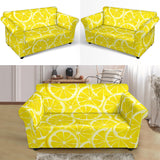 Sliced Lemon Pattern Loveseat Couch Slipcover