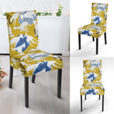 Greyhound Pattern Print Design 02 Dining Chair Slipcover