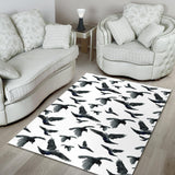 Crow Water Color Pattern Area Rug