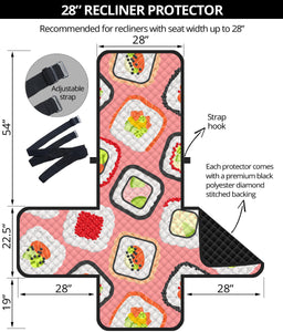 Sushi Roll Pattern Recliner Cover Protector