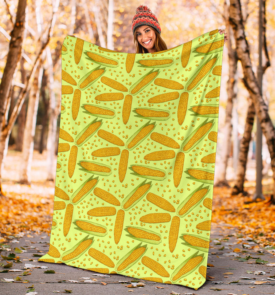 Corn Pattern Print Design 03 Premium Blanket