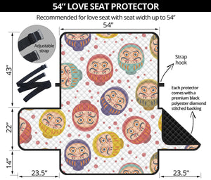 Daruma Dot Pattern Loveseat Couch Cover Protector