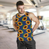 Sunflower Pokka Dot Pattern Men Tank Top