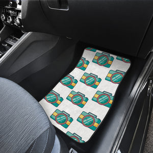 Camera Pattern Print Design 02 Front Car Mats