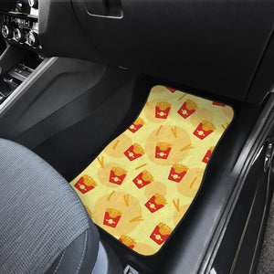 French Fries Pattern Background Front Car Mats
