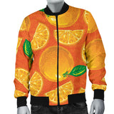 Orange Pattern background Men Bomber Jacket