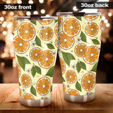 Sliced Orange Leaves  Pattern Tumbler