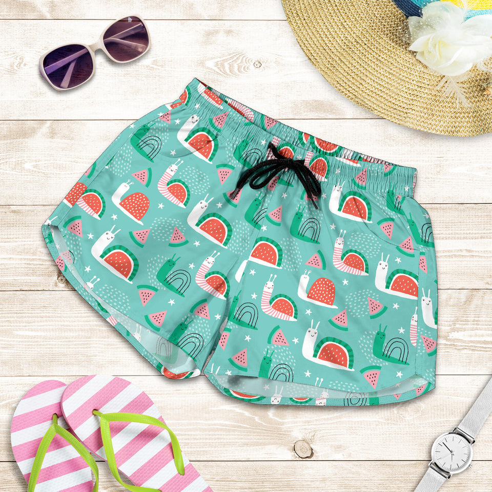 Snail Pattern Print Design 01 Women Shorts