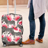 Zebra Red Hibiscus Pattern Luggage Covers