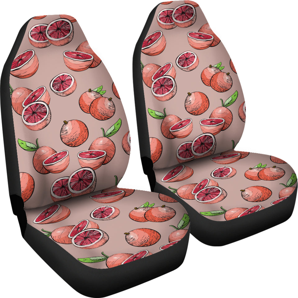 Grapefruit Pattern Background Universal Fit Car Seat Covers