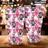 Pug Pattern Tumbler