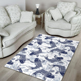 Koi Fish Carp Fish Pattern Area Rug