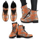 Rhino Pattern Theme Leather Boots