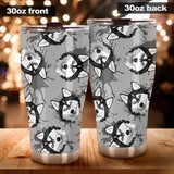 Siberian Husky Pattern Theme Tumbler