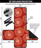 Sliced Tomato Pattern Recliner Cover Protector