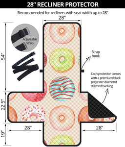 Donut Pattern Recliner Cover Protector
