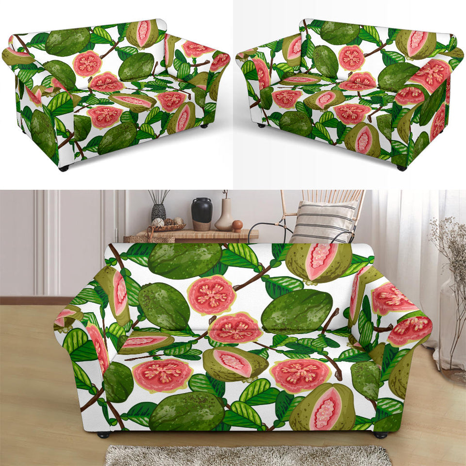 Guava Leaves Pattern Loveseat Couch Slipcover