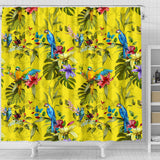 Colorful Parrot Pattern Shower Curtain Fulfilled In US