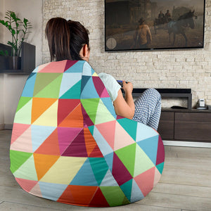 Rainbow Geometric Pattern Bean Bag Cover