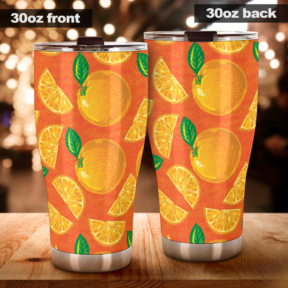 Orange Pattern background Tumbler