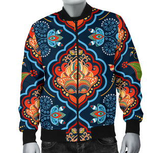 Indian Traditional Pattern Men Bomber Jacket