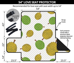 Durian Background Pattern  Loveseat Couch Cover Protector